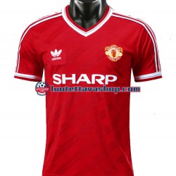 Miehet Manchester United Retro 1986 Lyhythihainen Fanipaita ,Koti