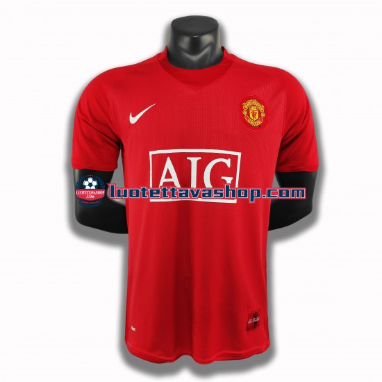 Miehet Manchester United Retro 2007-2008 Lyhythihainen Fanipaita ,Koti