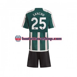 Lapset Manchester United Sancho 25 2023-2024 Lyhythihainen Fanipaita ,Vieras