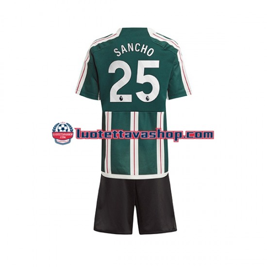 Lapset Manchester United Sancho 25 2023-2024 Lyhythihainen Fanipaita ,Vieras