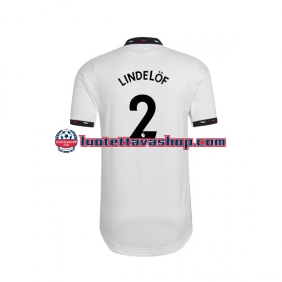 Miehet Manchester United Victor Lindelof 2 2022-2023 Lyhythihainen Fanipaita ,Vieras