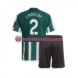 Lapset Manchester United Victor Lindelof 2 2023-2024 Lyhythihainen Fanipaita ,Vieras