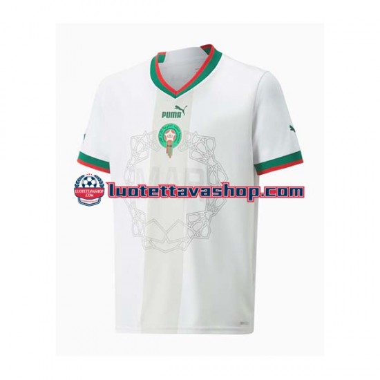 Miehet Marokko World Cup 2022 Lyhythihainen Fanipaita ,Vieras