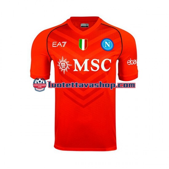 Miehet Napoli Maalivahdin 2023-2024 Lyhythihainen Fanipaita ,Koti