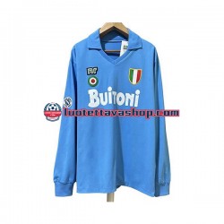 Miehet Napoli Retro 1987 1988 Pitkähihainen Fanipaita ,Koti