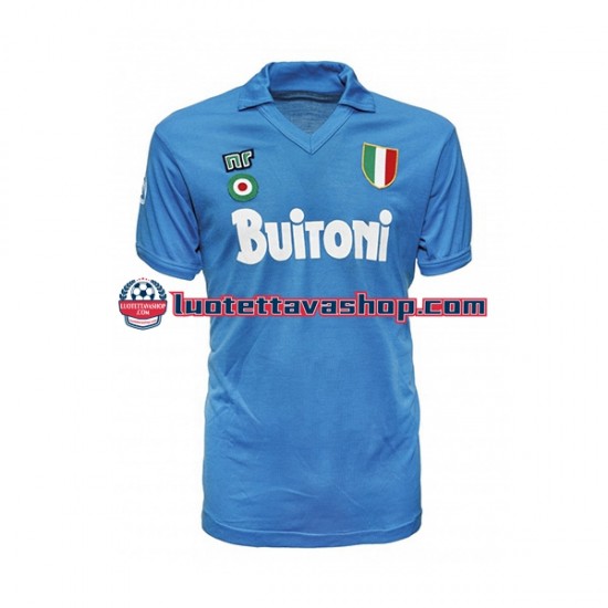 Miehet Napoli Retro 1987 1988 Lyhythihainen Fanipaita ,Koti
