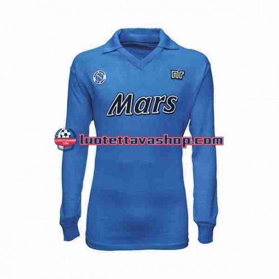 Miehet Napoli Retro 1989 1990 Pitkähihainen Fanipaita ,Koti