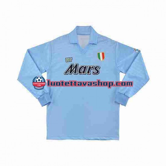 Miehet Napoli Retro 1990 1991 Pitkähihainen Fanipaita ,Koti