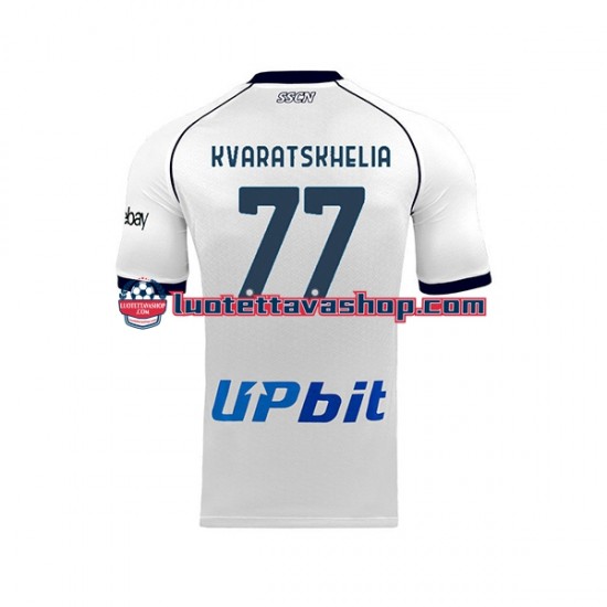 Miehet Napoli Khvicha Kvaratskhelia 77 2023-2024 Lyhythihainen Fanipaita ,Vieras