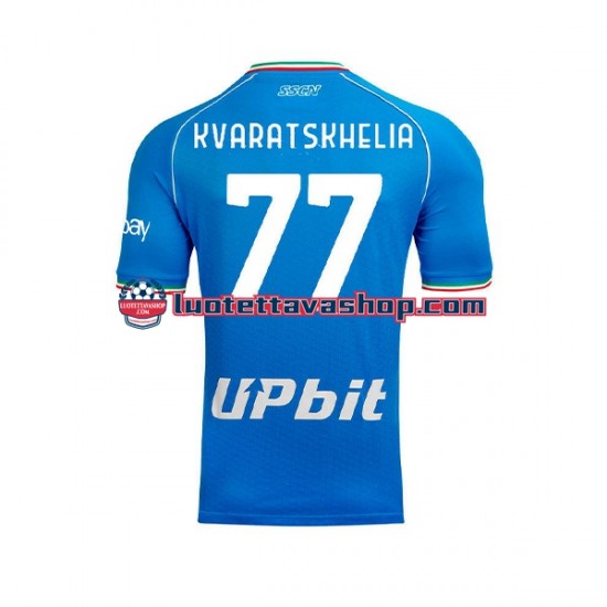 Miehet Napoli Khvicha Kvaratskhelia 77 2023-2024 Lyhythihainen Fanipaita ,Koti