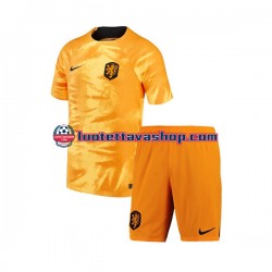 Lapset Alankomaat World Cup 2022 Lyhythihainen Fanipaita ,Koti