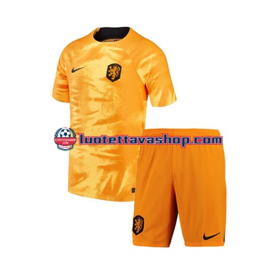 Lapset Alankomaat World Cup 2022 Lyhythihainen Fanipaita ,Koti