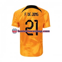 Miehet Alankomaat Frenkie de Jong 21 World Cup 2022 Lyhythihainen Fanipaita ,Koti