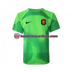 Miehet Alankomaat Maalivahdin World Cup 2022 Lyhythihainen Fanipaita ,Vieras