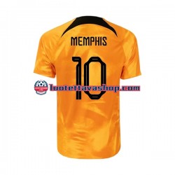 Miehet Alankomaat Memphis 10 World Cup 2022 Lyhythihainen Fanipaita ,Koti