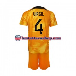 Lapset Alankomaat Virgil van Dijk 4 World Cup 2022 Lyhythihainen Fanipaita ,Koti