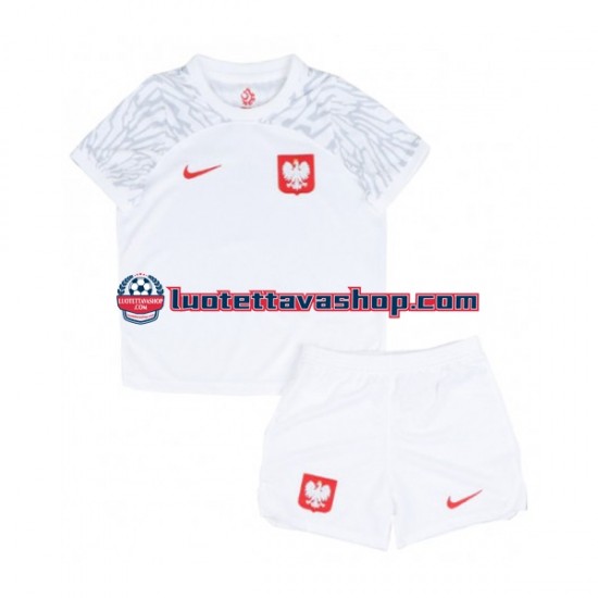 Lapset Puola World Cup 2022 Lyhythihainen Fanipaita ,Koti