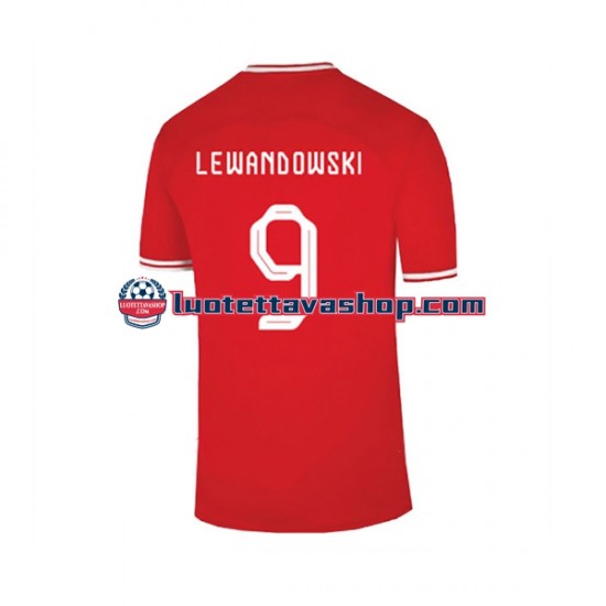 Miehet Puola Lewandowski 9 World Cup 2022 Lyhythihainen Fanipaita ,Vieras