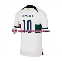 Miehet Portugali Bernardo 10 World Cup 2022 Lyhythihainen Fanipaita ,Vieras