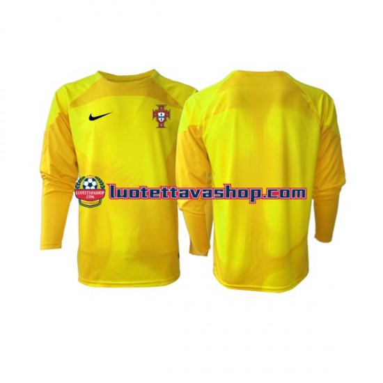 Miehet Portugali Maalivahdin World Cup 2022 Pitkähihainen Fanipaita ,Koti