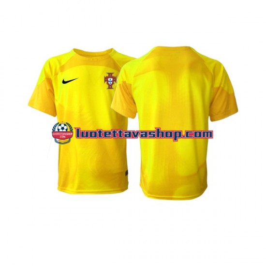 Miehet Portugali Maalivahdin World Cup 2022 Lyhythihainen Fanipaita ,Koti