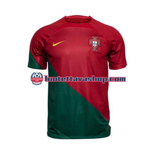 Miehet Portugali World Cup 2022 Lyhythihainen Fanipaita ,Koti