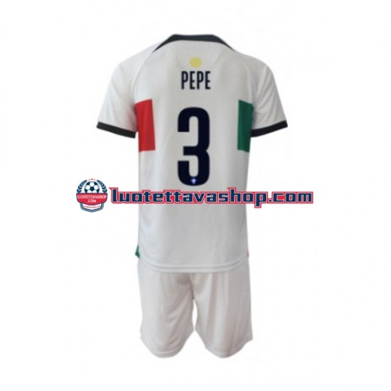 Lapset Portugali PEPE 3 World Cup 2022 Lyhythihainen Fanipaita ,Vieras