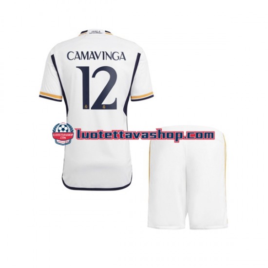Lapset Real Madrid Camavinga 12 2023-2024 Lyhythihainen Fanipaita ,Koti
