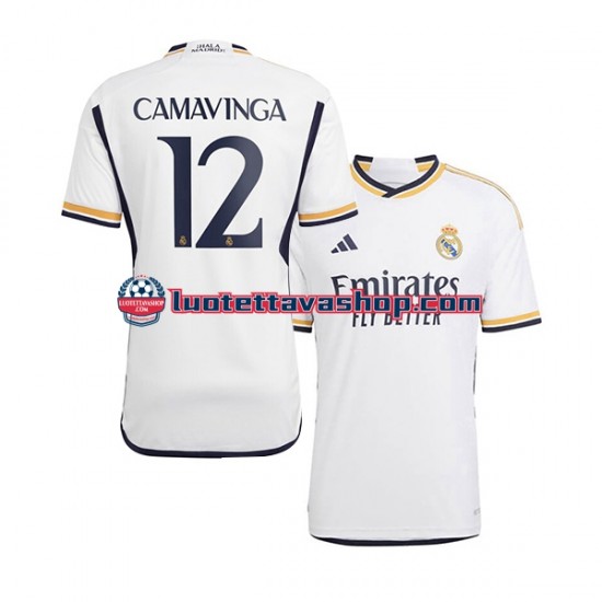 Miehet Real Madrid Camavinga 12 2023-2024 Lyhythihainen Fanipaita ,Koti
