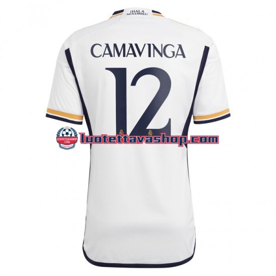 Miehet Real Madrid Camavinga 12 2023-2024 Lyhythihainen Fanipaita ,Koti