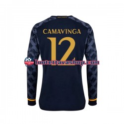 Miehet Real Madrid EDUARDO CAMAVINGA 12 2023-2024 Pitkähihainen Fanipaita ,Vieras