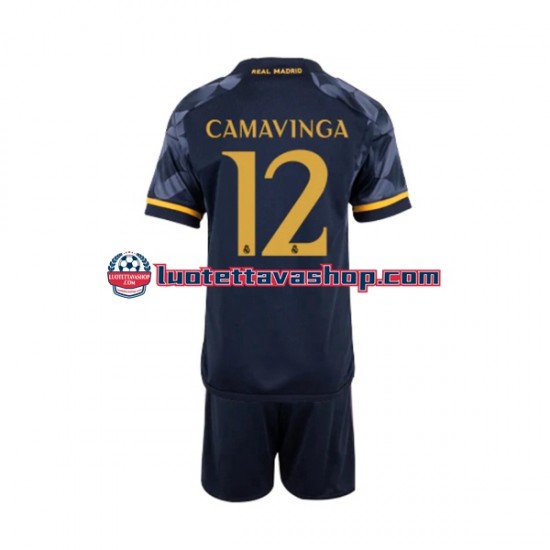 Lapset Real Madrid EDUARDO CAMAVINGA 12 2023-2024 Lyhythihainen Fanipaita ,Vieras