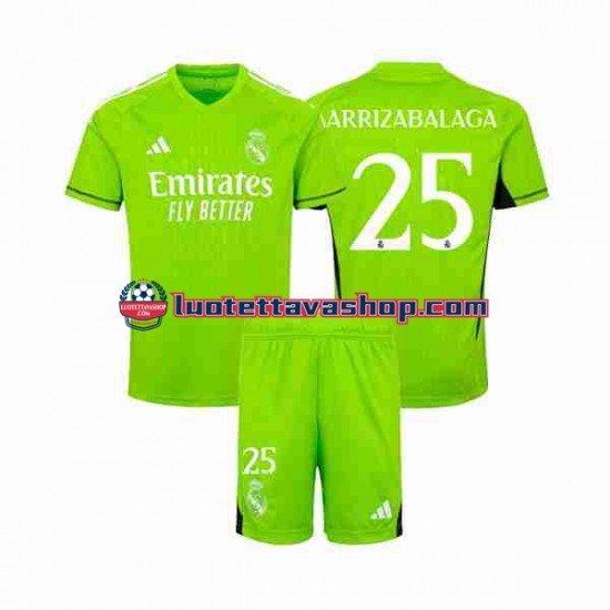 Lapset Real Madrid Maalivahdin Kepa Arrizabalaga 25 2023-2024 Lyhythihainen Fanipaita ,Koti