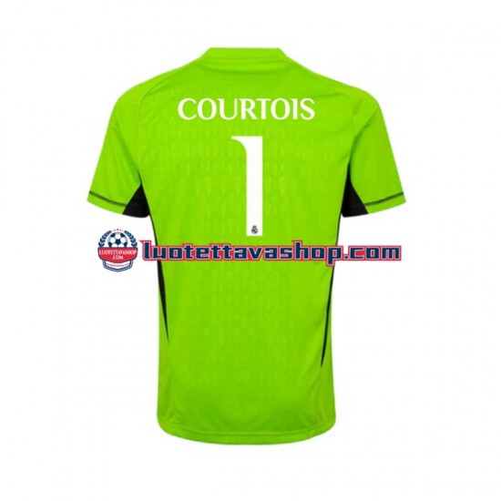 Miehet Real Madrid Maalivahdin Thibaut Courtois 1 2023-2024 Lyhythihainen Fanipaita ,Koti