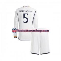 Lapset Real Madrid Jude Bellingham 5 2023-2024 Pitkähihainen Fanipaita ,Koti