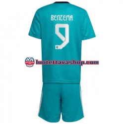Lapset Real Madrid Karim Benzema 9 2021-2022 Lyhythihainen Fanipaita ,Kolmas