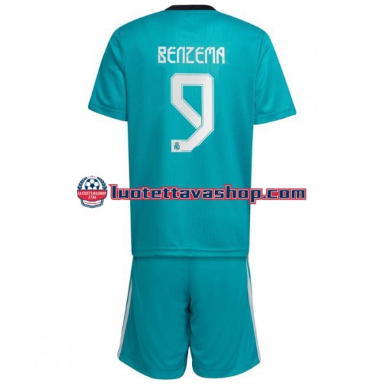 Lapset Real Madrid Karim Benzema 9 2021-2022 Lyhythihainen Fanipaita ,Kolmas