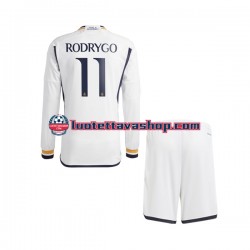 Lapset Real Madrid Rodrygo Goes 11 2023-2024 Pitkähihainen Fanipaita ,Koti