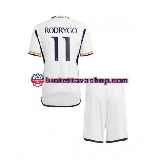 Lapset Real Madrid Rodrygo Goes 11 2023-2024 Lyhythihainen Fanipaita ,Koti