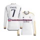 Miehet Real Madrid Vinicius Junior 7 2023-2024 Pitkähihainen Fanipaita ,Koti