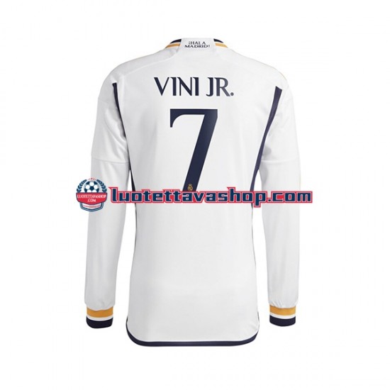 Miehet Real Madrid Vinicius Junior 7 2023-2024 Pitkähihainen Fanipaita ,Koti