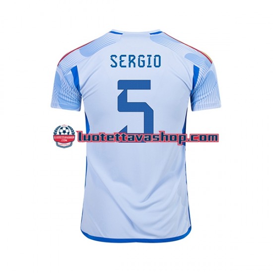 Miehet Espanja SERGIO BUSQUETS 5 World Cup 2022 Lyhythihainen Fanipaita ,Vieras