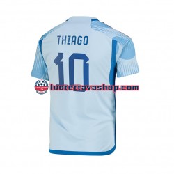 Miehet Espanja Thiago 10 World Cup 2022 Lyhythihainen Fanipaita ,Vieras