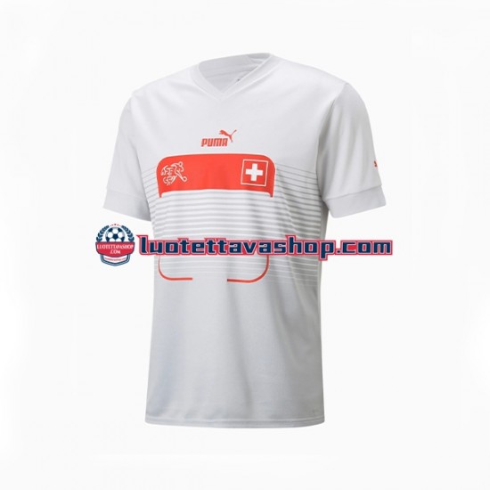 Miehet Sveitsi World Cup 2022 Lyhythihainen Fanipaita ,Vieras