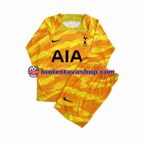 Lapset Tottenham Hotspur Maalivahdin 2023-2024 Oranssi Pitkähihainen Fanipaita ,Vieras