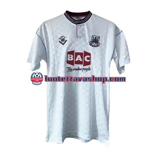 Miehet West Ham United Retro 1989-1990 Lyhythihainen Fanipaita ,Vieras