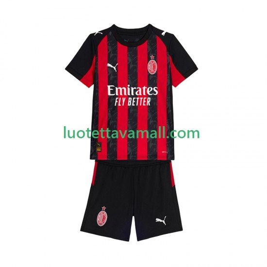 Lapset AC Milan 2025-2026 Lyhythihainen Fanipaita ,Koti