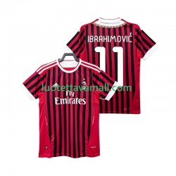 Miehet AC Milan Zlatan IBRAHIMOVIC 11 Retro 2011 2012 Lyhythihainen Fanipaita ,Koti