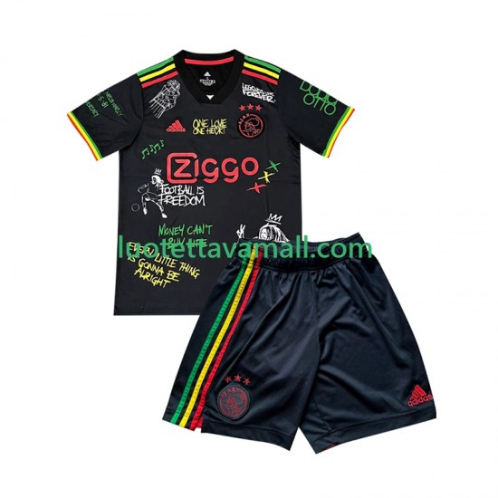 Lapset AFC Ajax Bob Marley Special 2025-2026 Musta Lyhythihainen Fanipaita ,Koti