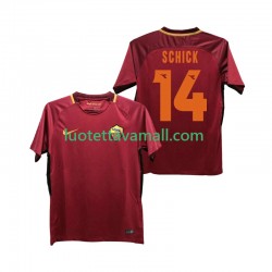 Miehet AS Roma SCHICK 14 Retro 2017-2018 Lyhythihainen Fanipaita ,Koti